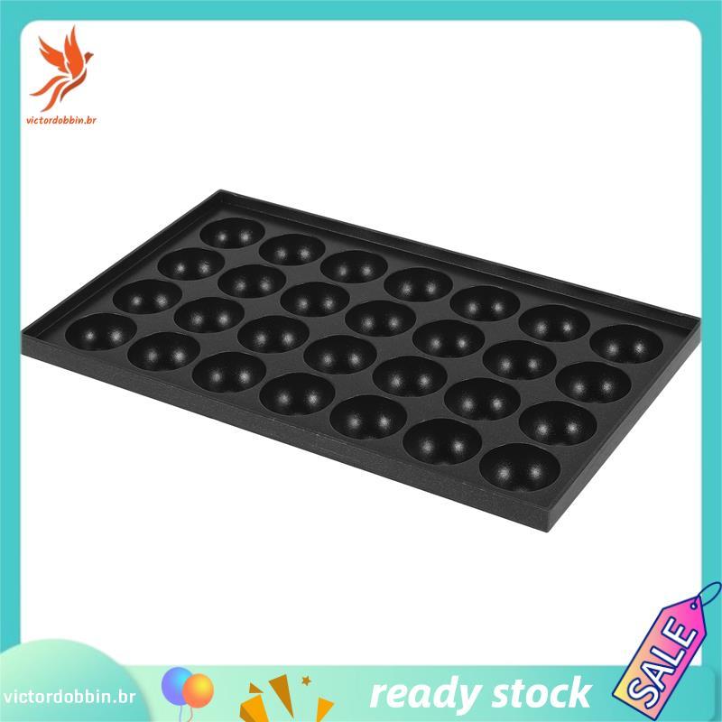[victordobbin.br] 28 Furos 4cm Takoyaki Placa Quente Antiaderente Cozinhar Em Casa Apenas Placas De Alumínio