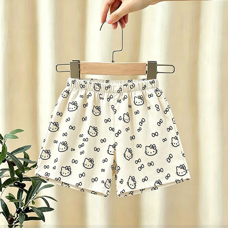 Meninas Shorts finos verão novos produtos dos desenhos animados impresso Culottes 2026 verão novo estilo Casual respiráv