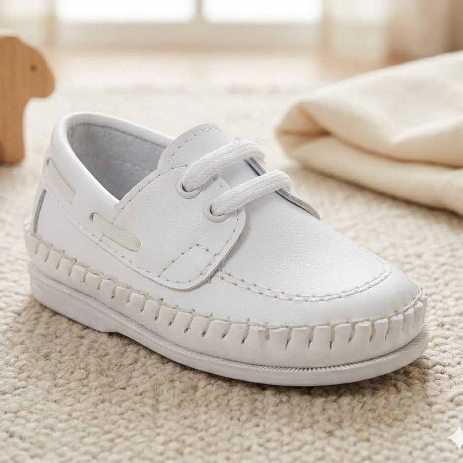 Sapato Mocassim Infantil Bebê Masculino Estilo Social Macio e Confortável Batizado Festa