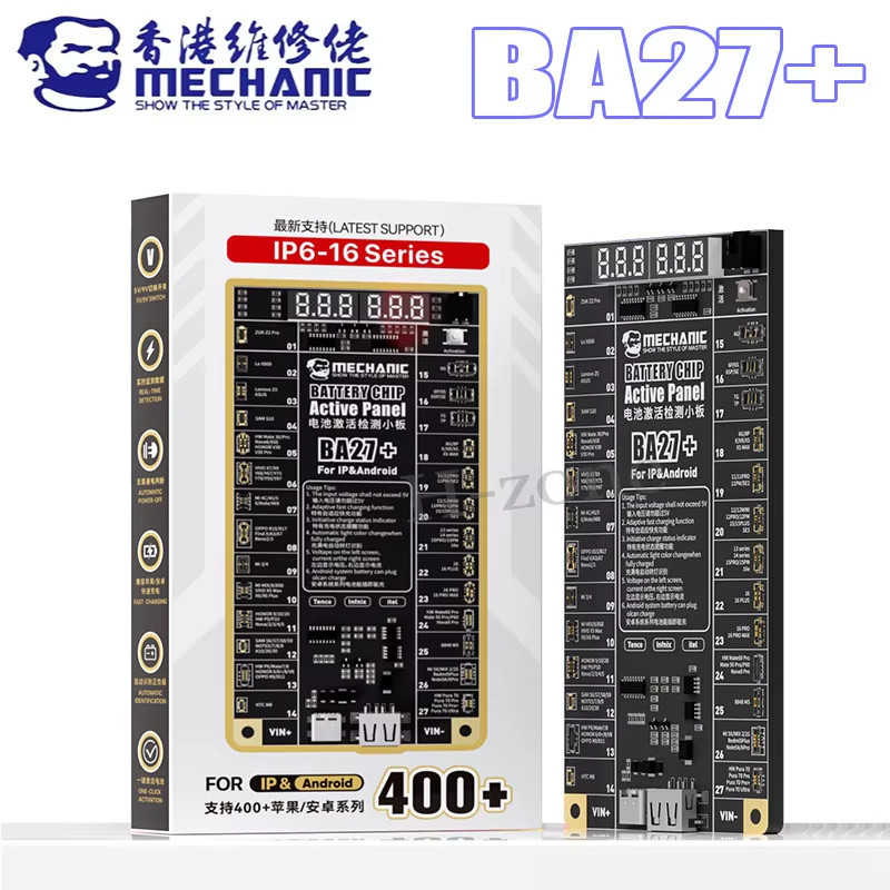 MECHANIC BA27 PLUS placa de carregamento de ativação de bateria para IPhone 6-16 IOS Android testador de carregam