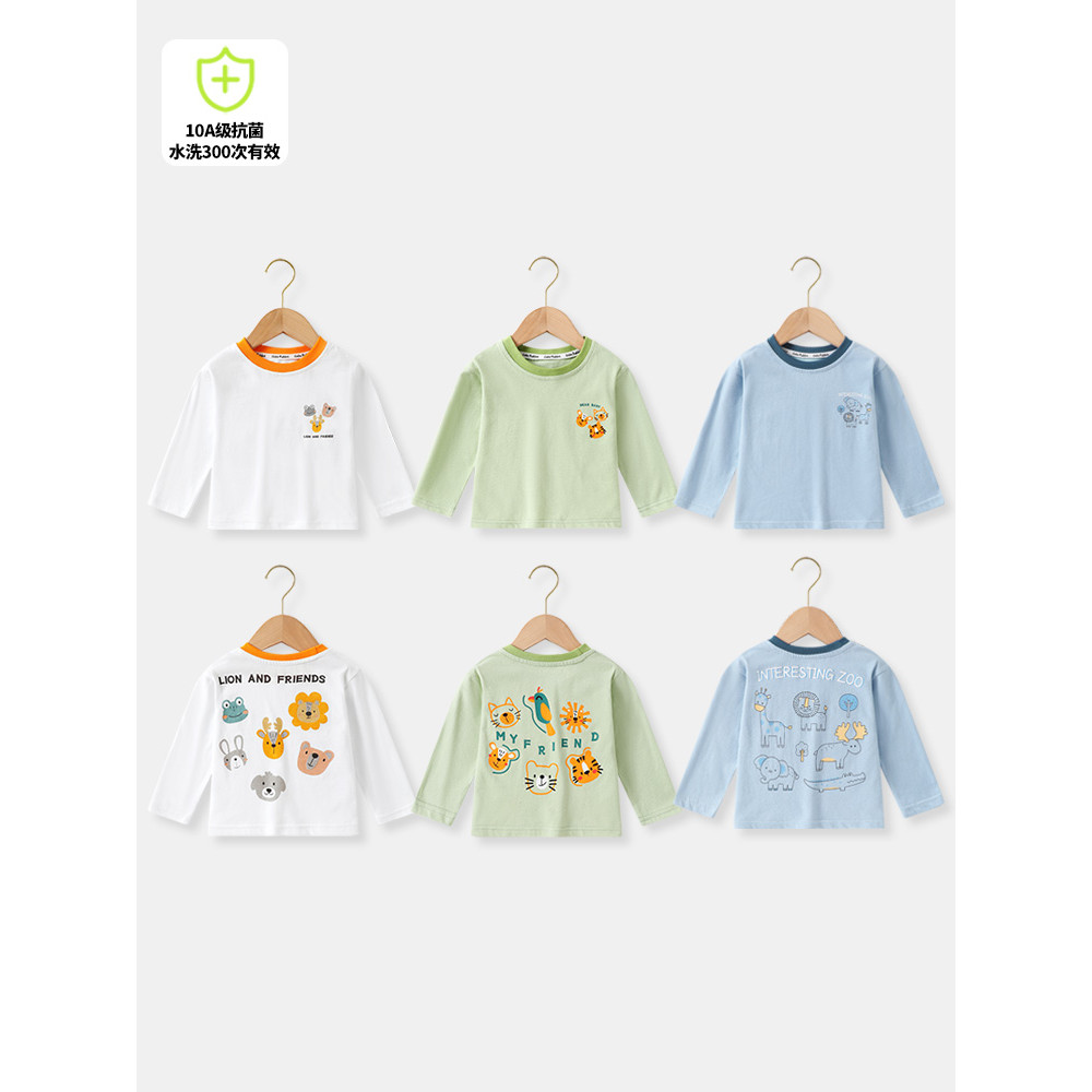 Meninos de manga comprida camiseta bebê primavera crianças primavera outono camisa de fundo 2026 primavera outono menina