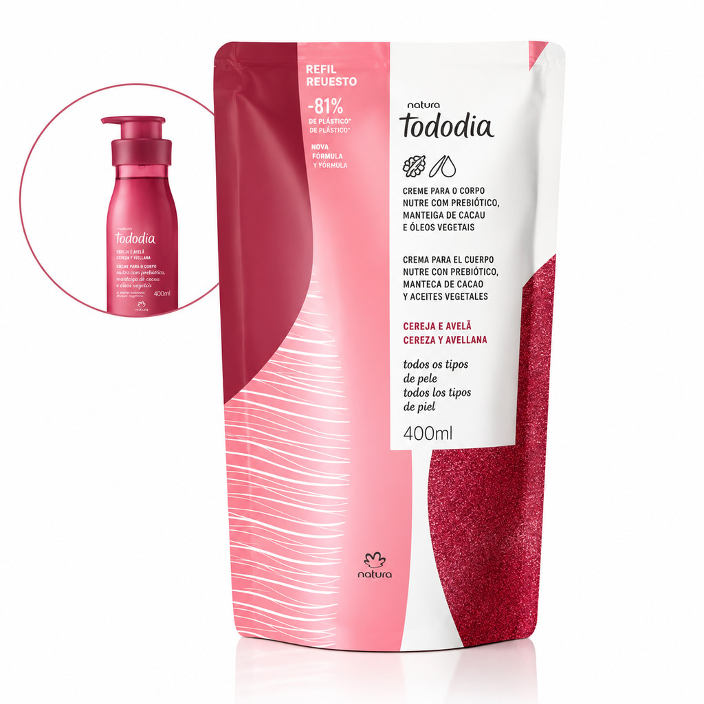 REFIL Hidratante Corporal Cereja e Avelã 400ml | Natura