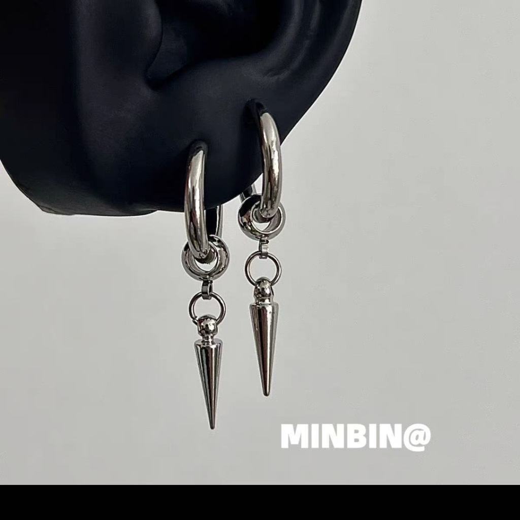 Brincos de aço titânio, modernos e estilosos para homens, elegantes e estilosos para mulheres, estilo hip-hop punk, brin
