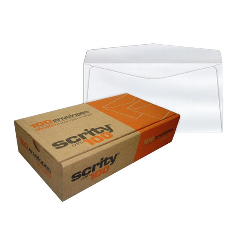 Envelope ofício sem RPC COF320 114x229mm caixa com 100 unidades Scrity