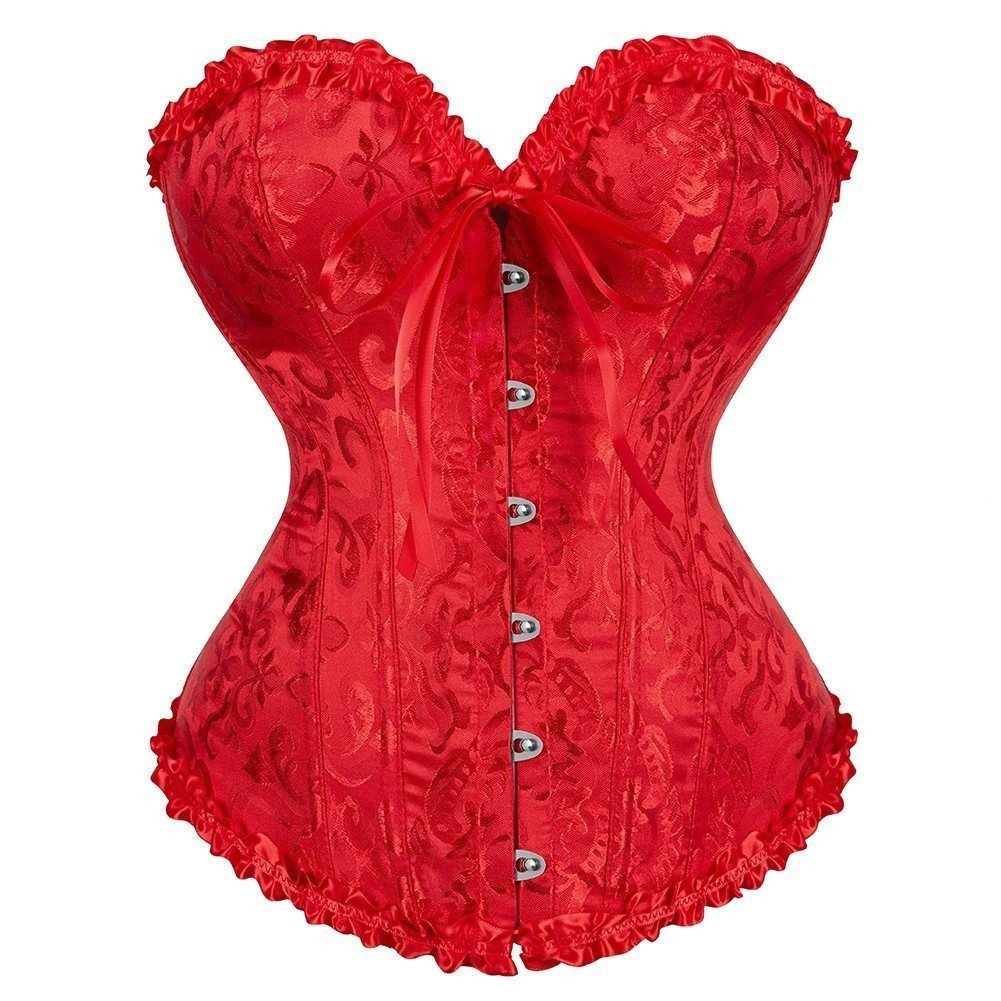 Espartilho Feminino Floral Corpete Mulletes Renascentista Vintage Bustier Top Traje Halloween