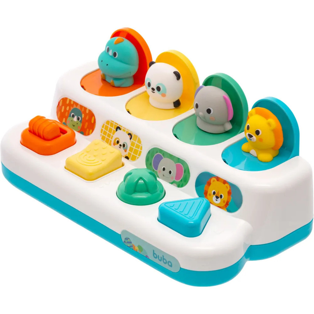 Brinquedo Bubazoo Animalzinhos Coloridos Pop Up 17876 - Buba