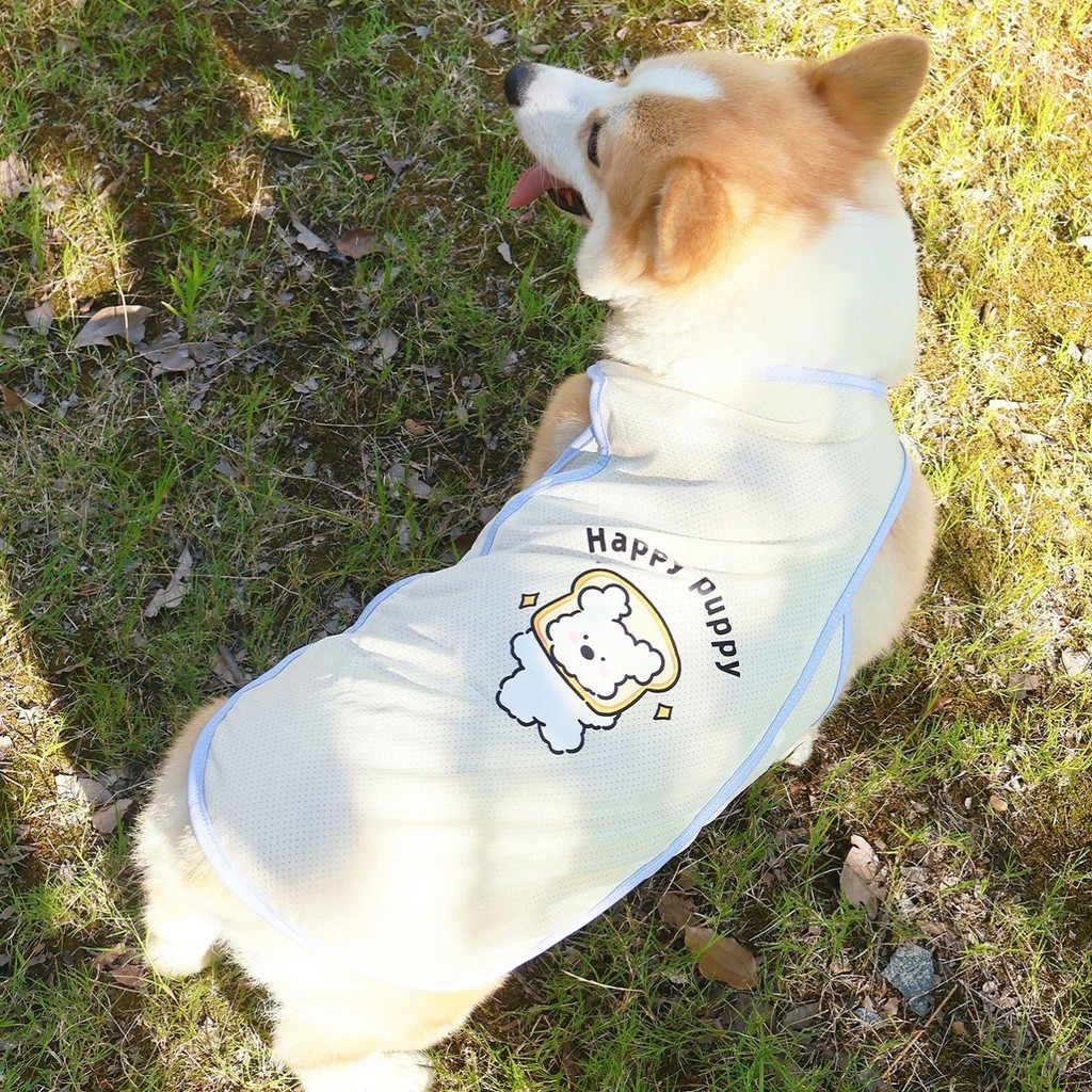 Corgi Shiba Inu Dachshund cão roupas legais verão protetor solar colete estilo fino respirável roupas para animais de es