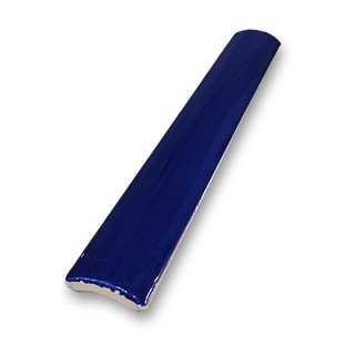 Kit 10 Cantoneiras Cerâmica Côncava para Piscina 3.5x25 Azul Cobalto