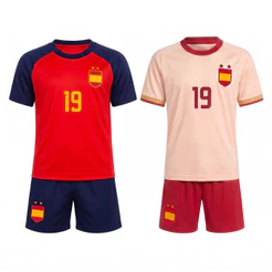 Conjuntos Infantis Espanha Futebol Camisa e Shorts