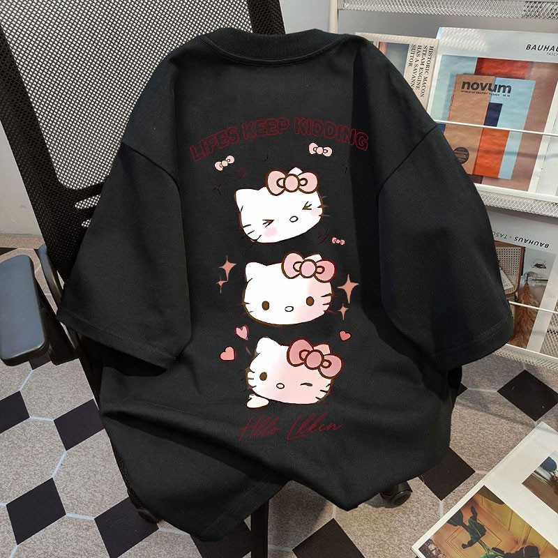 [Camiseta Premium Algodão Puro]LA Plus Size Unissex-Oversized Confortável Estilo Casual Camiseta Tecido Respirável#17065