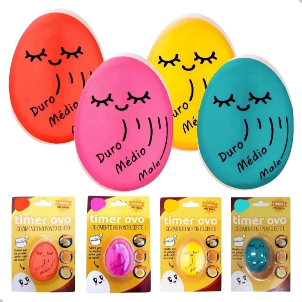 Timer Para Ovos Cozimento Perfeito Muda de Cor Resina Ovo Mole Médio Duro Cozinha Prático