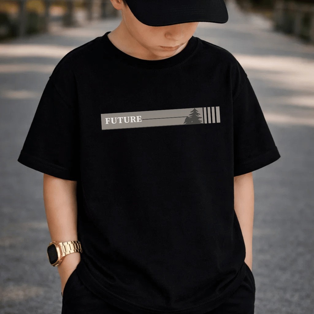 Camiseta Infantil Juvenil Menino Estampada Future 100% Algodão Blusa Estilosa Streetwear Manga Curta 2 ao 16