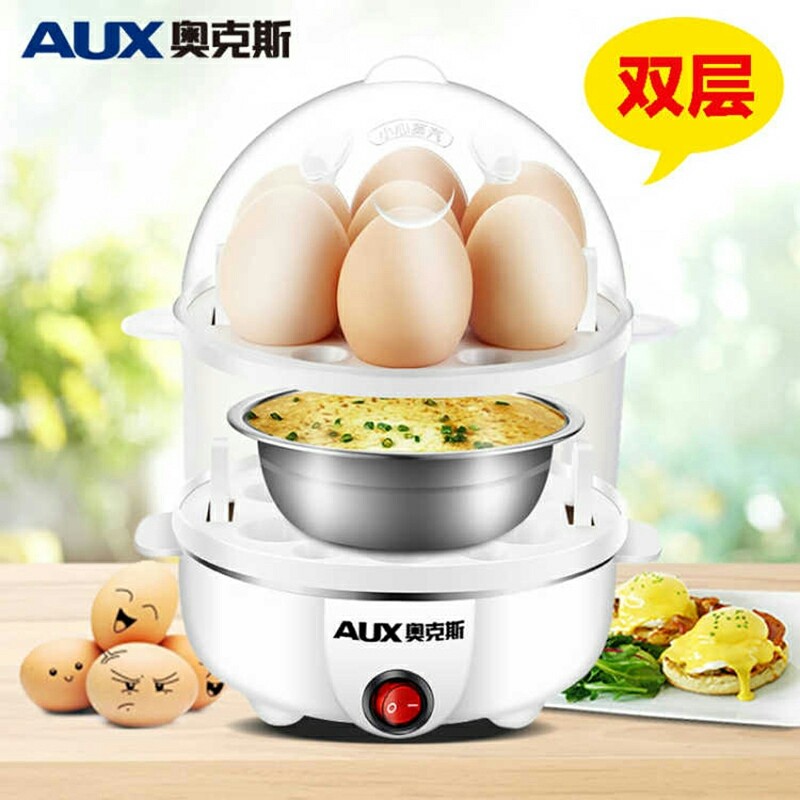 AUX-108B Caldeira de ovos Vaporizador de ovos Secagem de água Power-off Anti-secagem Máquina de café da manhã multifunci