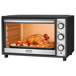Forno Elétrico de Bancada Mondial Preto e Inox 52L Preto Family Grill FRN-52-BI