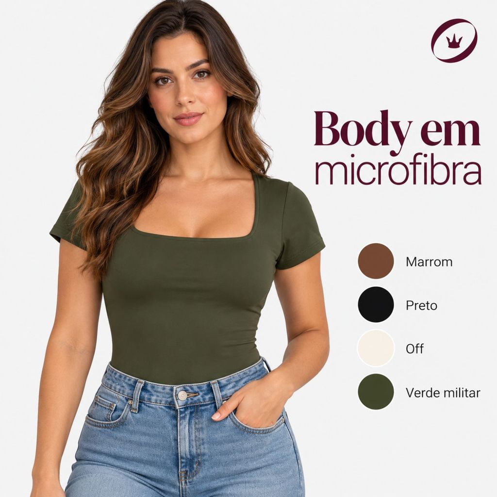 Body feminino decote quadrado suplex manguinha forro fecho com botao collant  p m g moda blogueira tendencia verao