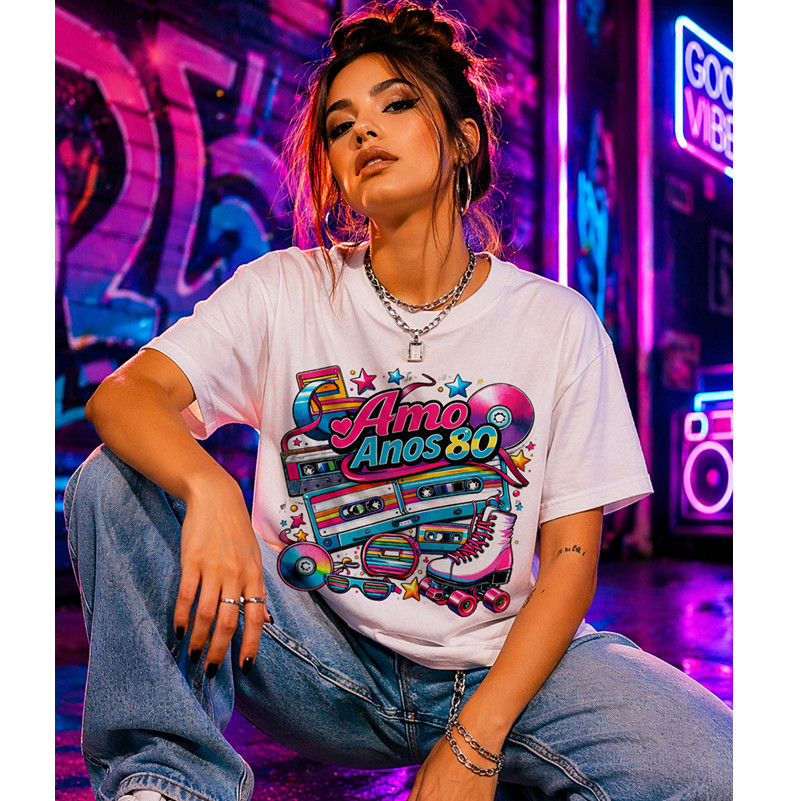Camiseta Anos 80 Nostalgia Pura | Volte no Tempo com Estilo
