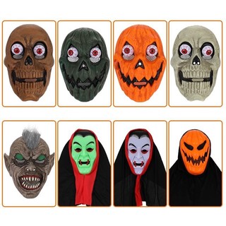 Máscaras de Halloween para festas, bailes e bares: máscara de olho de abóbora, máscara de caveira, máscara de fantasma, 