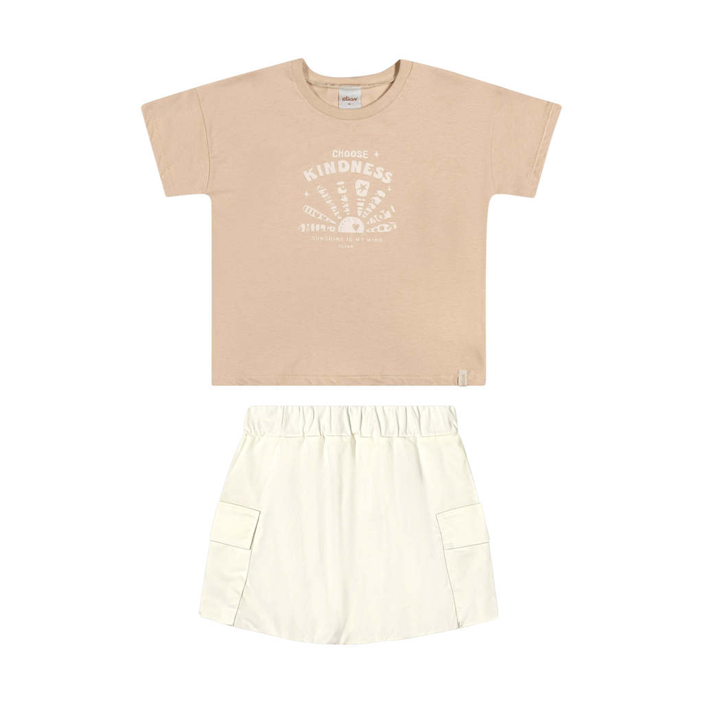 Conjunto Infantil Menina Sunshine Elian Bege · foto 2