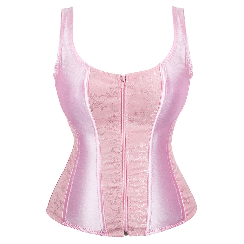 Colete Corset Foral, Top Corset para Mulheres Plus Size, Cinta Modeladora de Cintura com Alças 3171