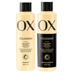 Kit OX Colágeno Shampoo 600ml + Condicionador 600ml