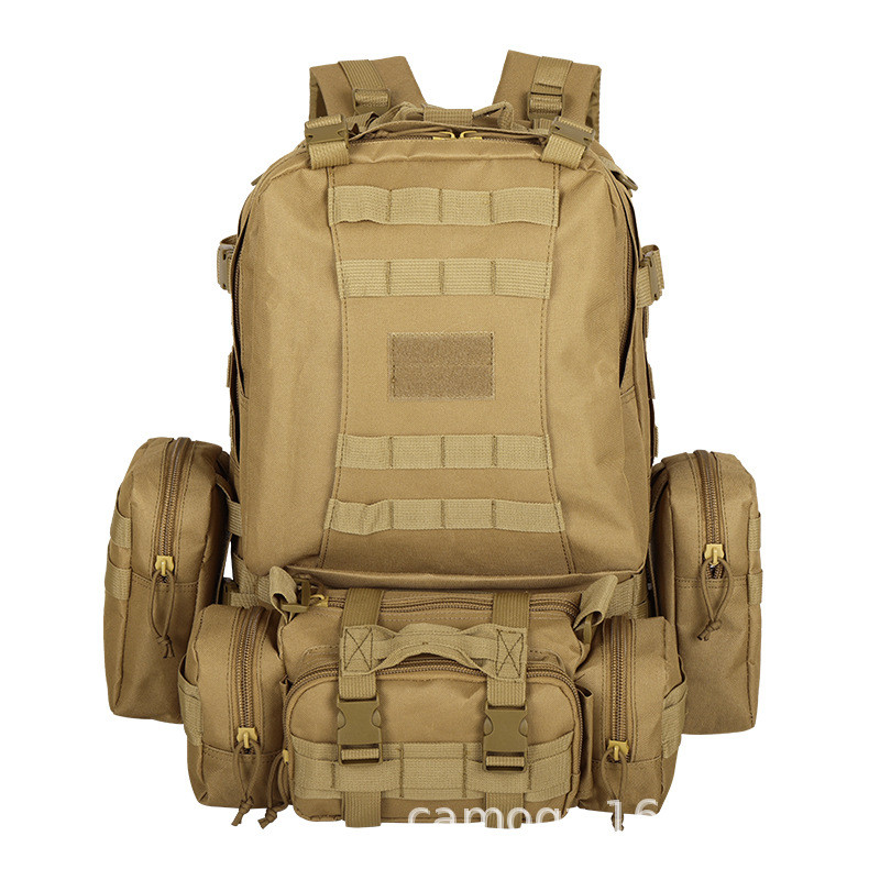 Mochila de montanhismo com sistema MOLLE, mochila tática multifuncional para atividades ao ar livre e esportes de montan