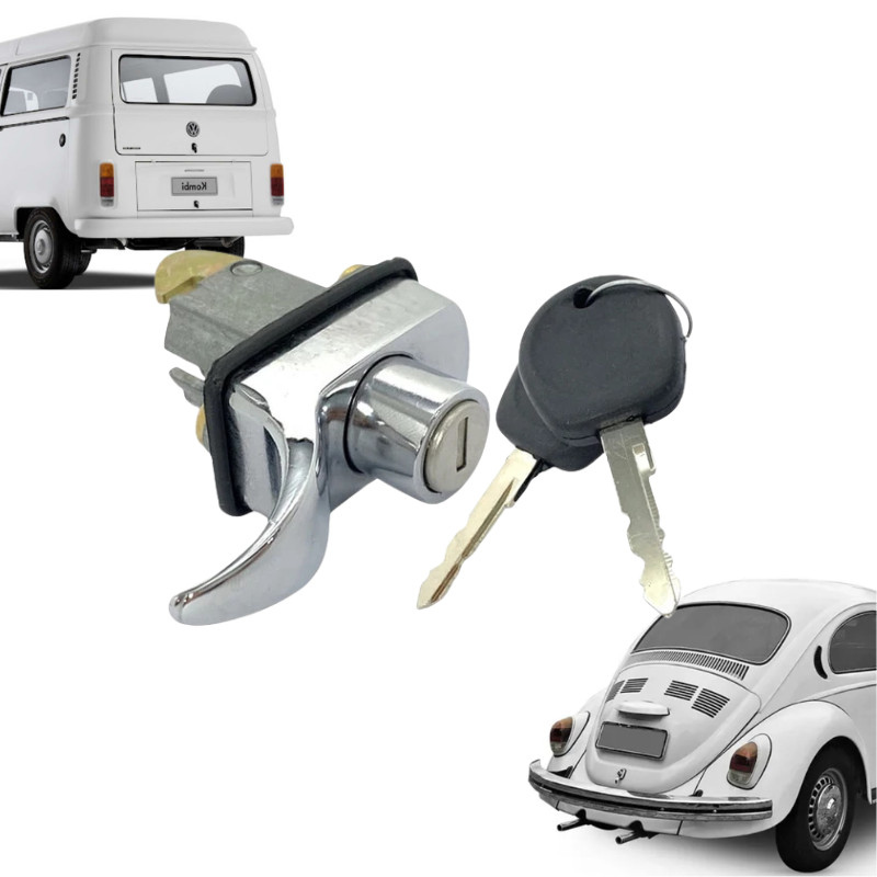 Maçaneta Externa Tampa Do Motor Com Chave Fusca Kombi 67/96