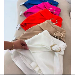 Short Saia feminino Com Fivela Orgânica Neoprene Tendência Promoção