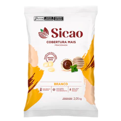 Cobertura Fracionada Chocolate Branco Gotas Mais Sabor 2,05kg SICAO