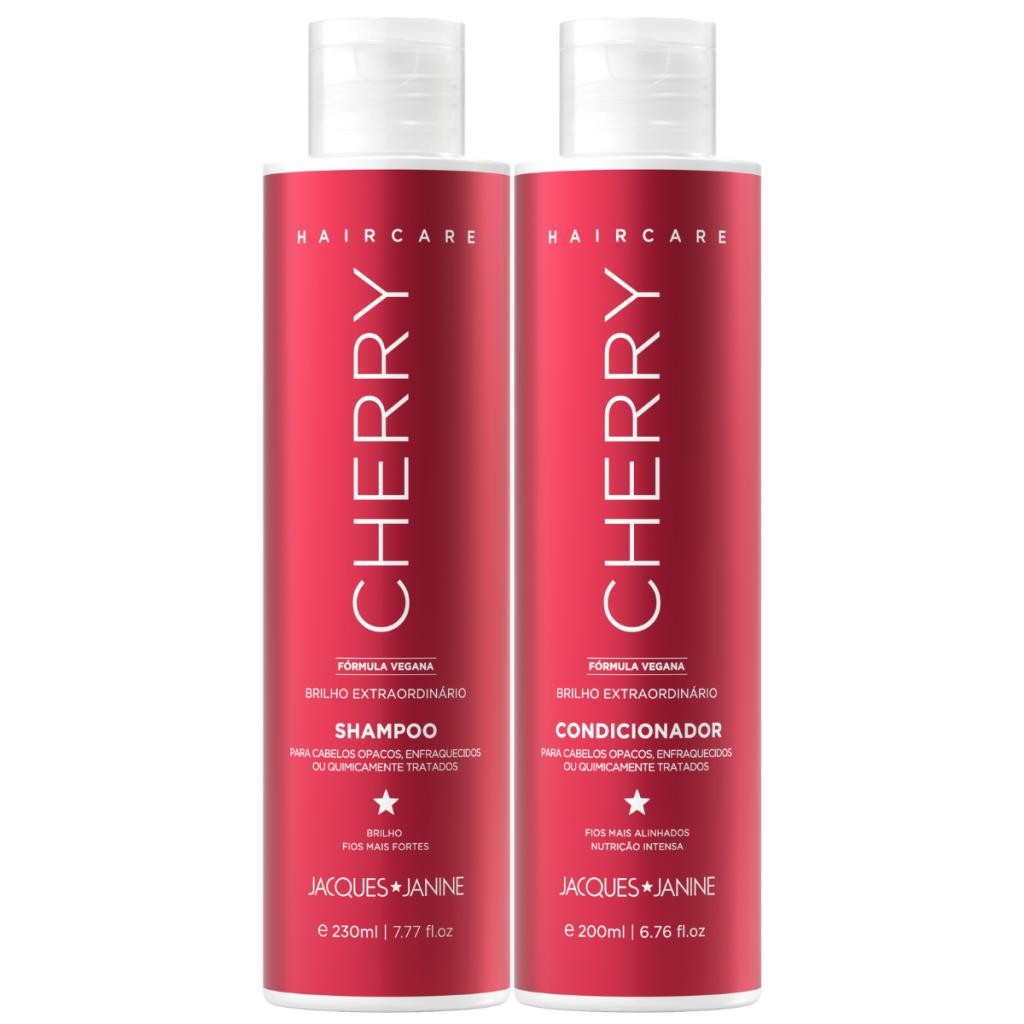 Kit Jacques Janine Hair Care Cherry Cereja Shampoo 230ml Condicionador 200ml em Oferta na Shopee