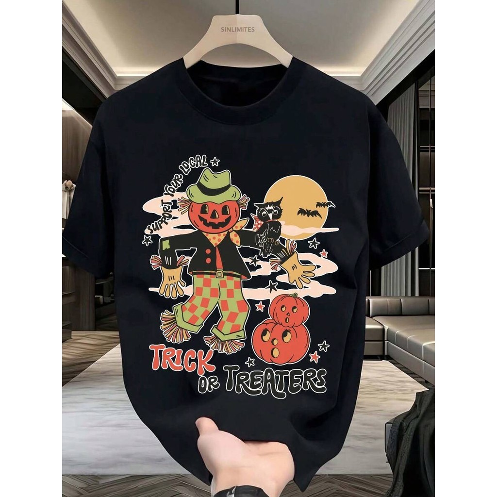 Camiseta Camisa 100%Algodão  Boneco Hallowen  Festa Unissex Lançamento Envio Rápido