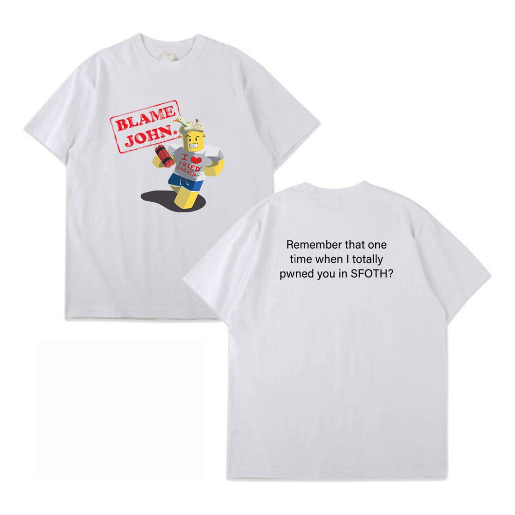 Camiseta Unissex Oversized Verão Estampa Blame John