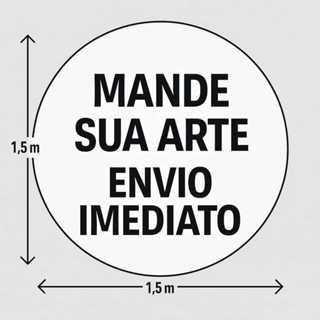 Painel Redondo em Tecido Sublimado 1,50m X 1,50m  Personalizado em Oferta na Shopee