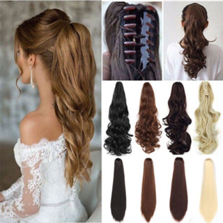 J49 Com Extensão de Cabelo Humano Lavável Longa Peruca Feminina Clip In Rabo de Cavalo 0571 em Oferta na Shopee