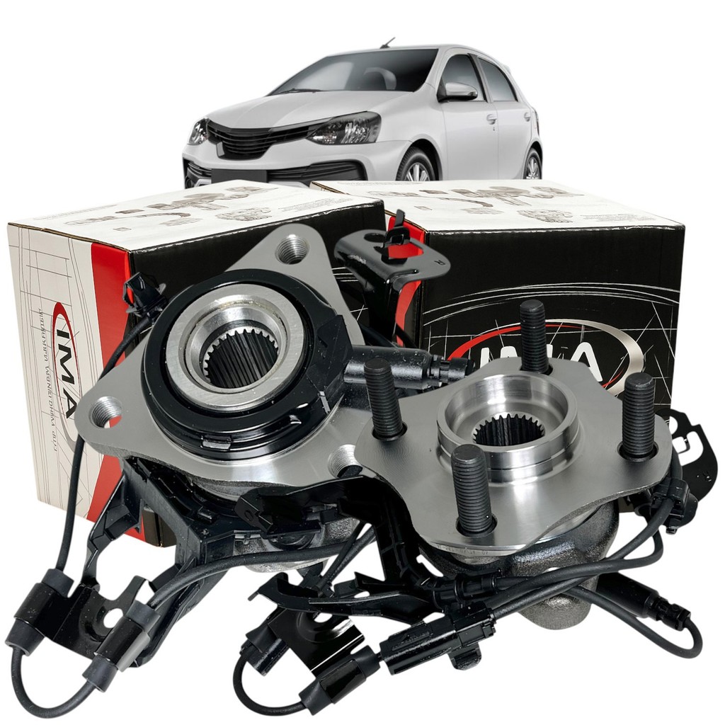 Par Cubo de Roda Dianteira com Rolamento e ABS Toyota Etios 1.3 1.5 – IMA AL567 AL568