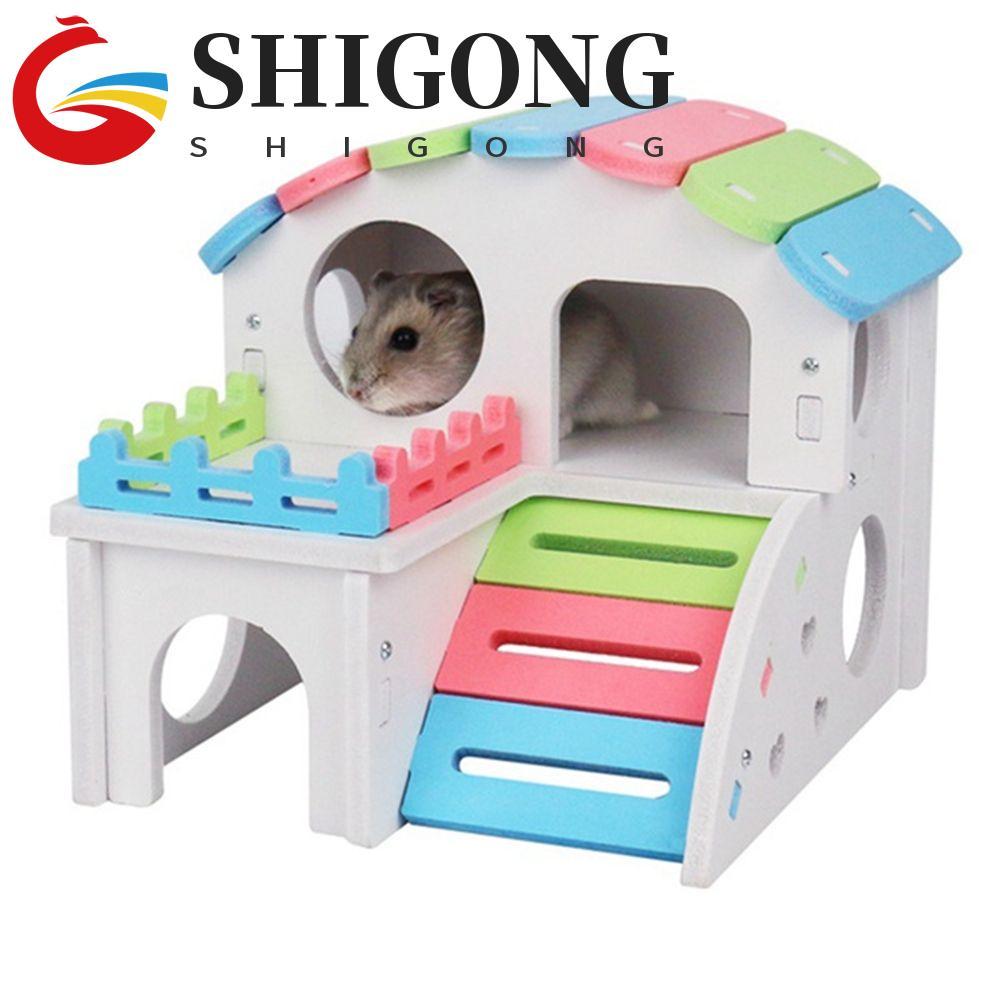 SHIGONG Brinquedo Para Animais De Estimação Colorido Cobaia Decoração Mouse Dormir Ninho Cabana Chinchila Montar Casa De