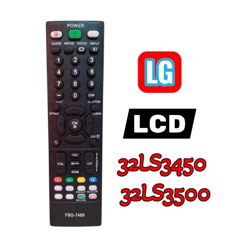 Controle Remoto Compativel Tv LG Lcd 32LS3450 32LS3500 FBG-7469