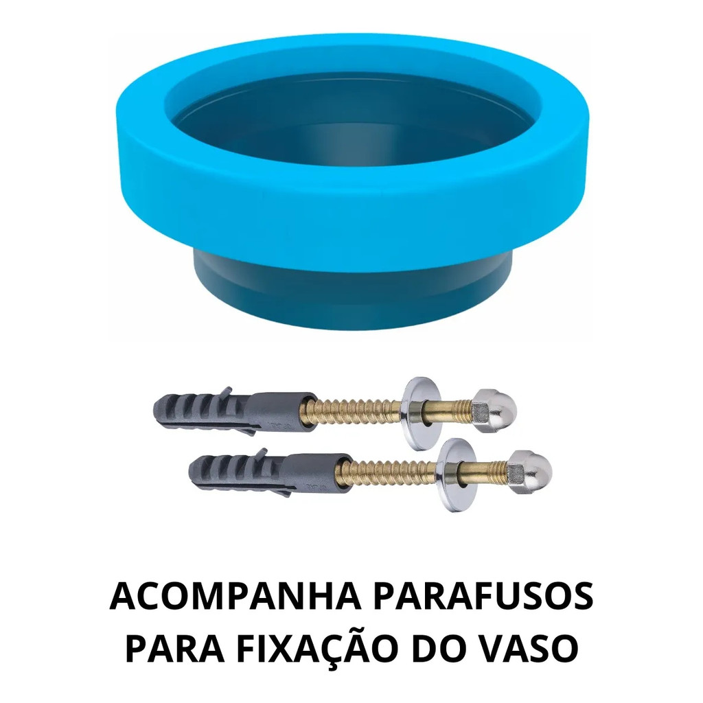 Anel Veda Cheiro Bacia Vaso Sanitário + 2 Parafusos com bucha 10mm em Oferta na Shopee