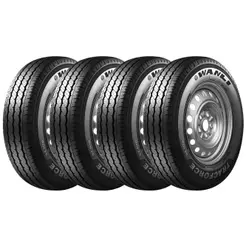 Pneu Wanli SL106 195R14C Aro 14C 106/104R 8 Lonas Kit4