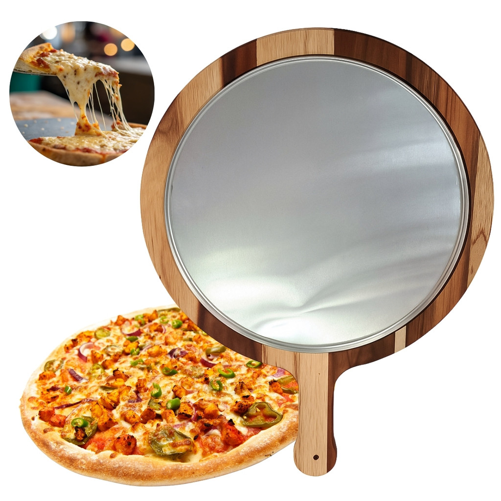 Pá Tábua Suporte Para Pizza com Forma De Alumínio 30cm