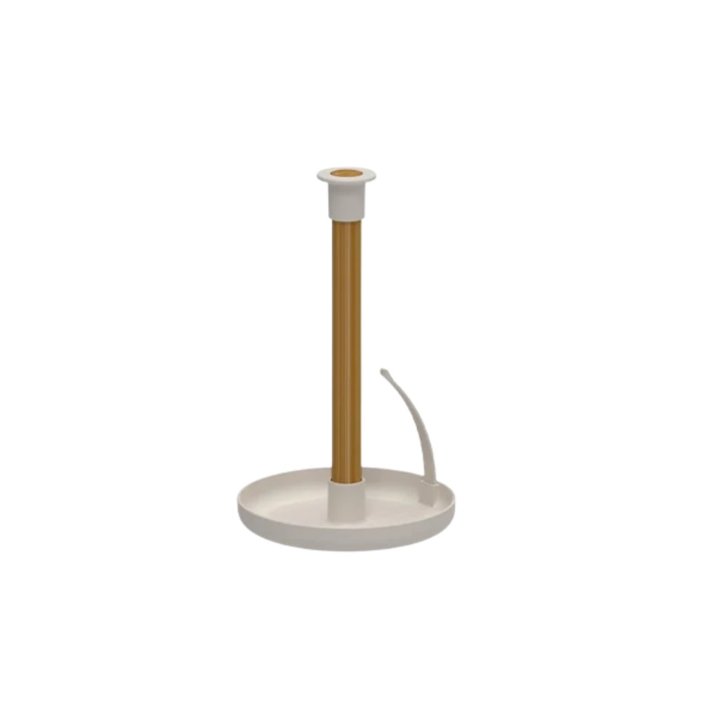 Porta Papel Toalha E Guardanapo Para Mesa Em Bambu E Plástico Bege Ou em Oferta na Shopee