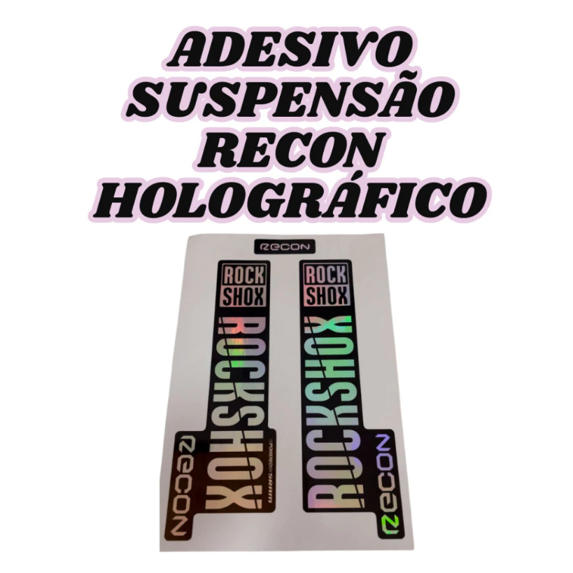Adesivo HOLOGRÁFICO Para Suspensão RockShox RECON Decalque Adesivo Garfo Mtb Bike
