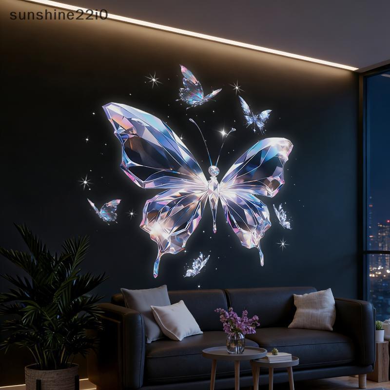 SUS LED USB Borboleta Projetor Luz Noturna 5pcs Padrões De Projeção Multicoloridas Para Decoração De Teto De Quarto Româ
