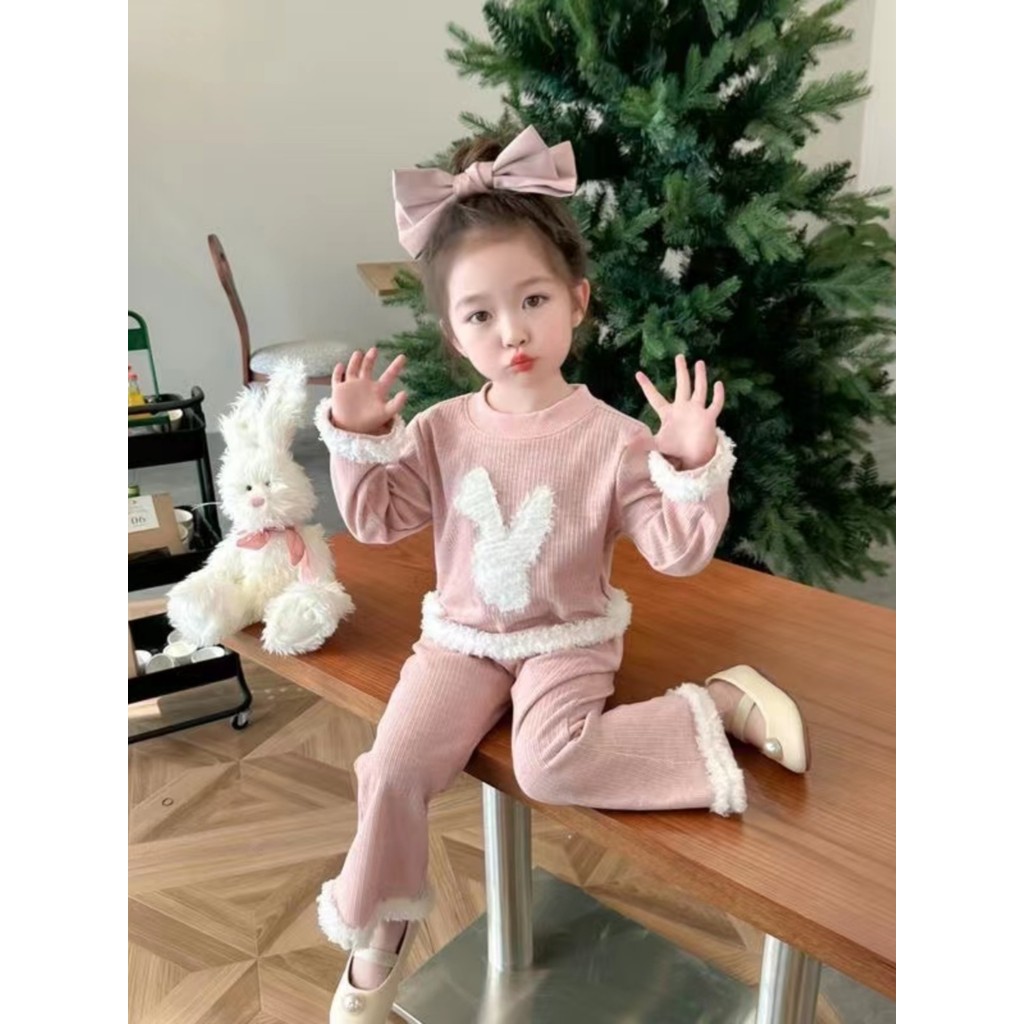 Meninas outono ternos 2024 novo estilo roupas infantis meninas moda exterior Wear primavera outono bebê moda terno de du