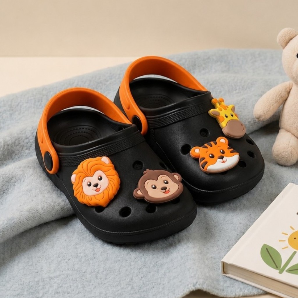 Sandália infantil MeninO Chinelo Safari Animais confortável leve Macio Colorido Antiderrapante