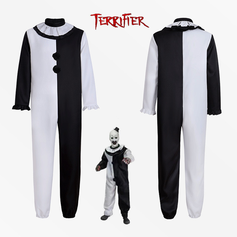 Fantasia de Cosplay Terrifier para Adultos e Crianças, Macacão Justo de Palhaço Assassino para Festa de Carnaval R0AJ