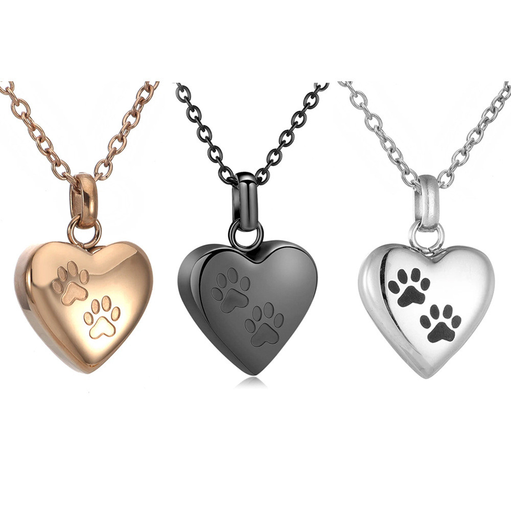 Pet urna colar，Pet cão pet gato lembrança，Pet cremação memorial pingente，Pet cinzas colar