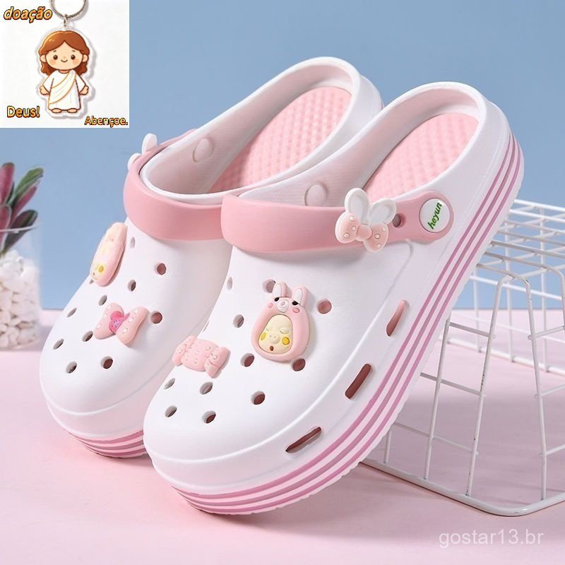 Sandálias Femininas Plataforma Anti-Derrapante De Praia chinelo nuvem chinelo feminino adulto estiloso enfermagem EVA