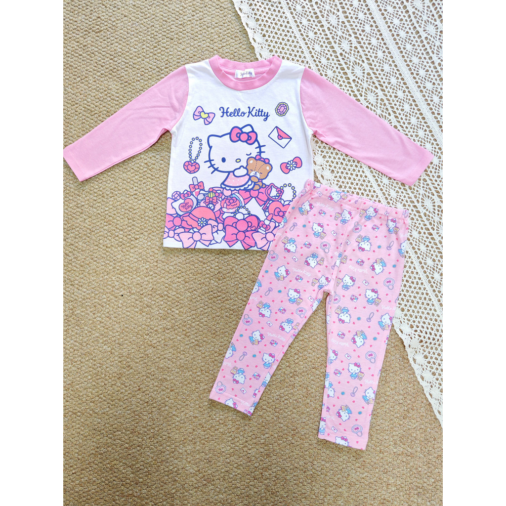 Primavera outono comércio exterior 90-100cm bebê menina dos desenhos animados impresso Homewear terno menina pijamas de 