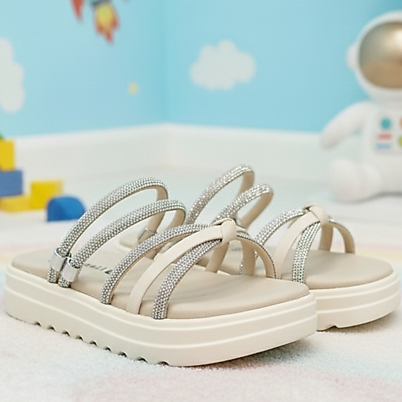 Birken Infantil Menina Brilho Sandalia Feminina Leve e Confortavel