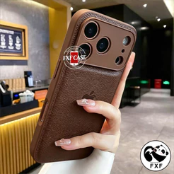 Capa De Textura De Couro De Alta Qualidade Para iPhone 18 17 16 15 14 13 12 11 Pro Max Original Lisa